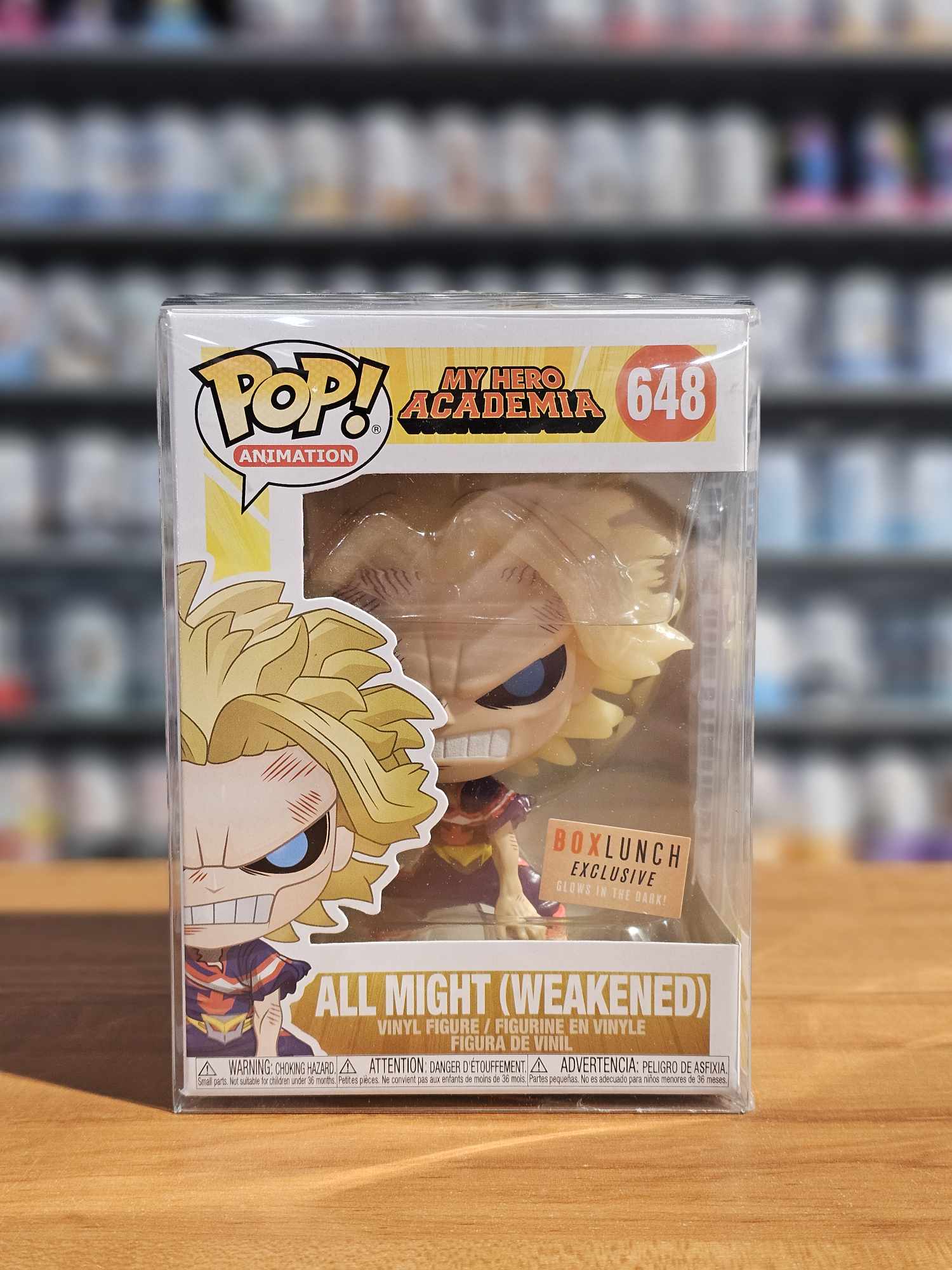 Funko Pop My Hero Academia good Weakend All Might Glow Boxlunch Exclusive