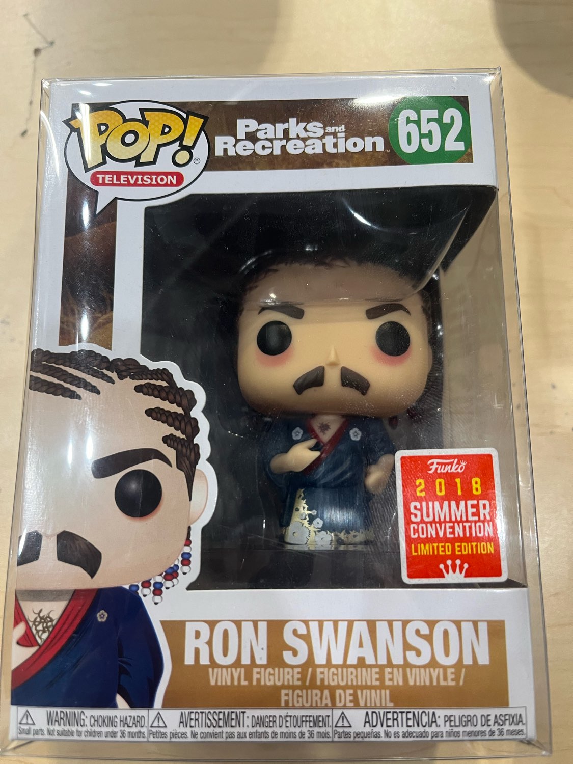 Funko Pop! Television Parks and Recreation #652 Ron Swanson (Cornrows)(LE 2018 Summer)